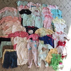 HUGE lot of 0-3 month girls’ clothing